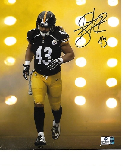 Troy Polamalu Pittsburgh Steelers Autographed 8x10 Photo w/GA coa