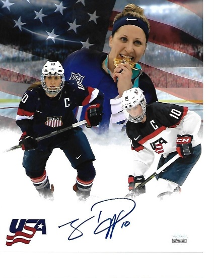 Meghan Duggan USA Womans Hockey Team Autographed 8x10 Photo w/JSA W coa