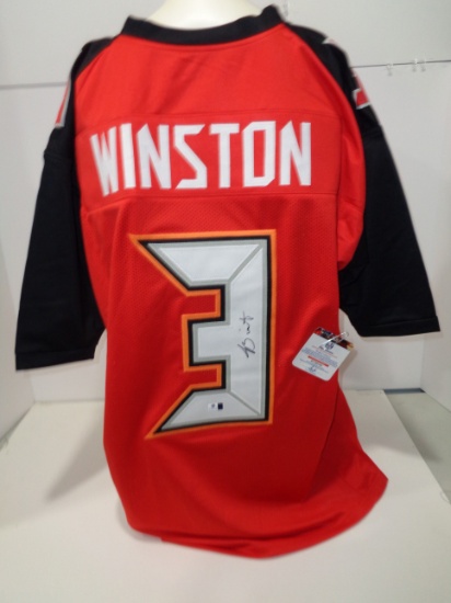 Jameis Winston Tampa Bay Buccaneers Custom Red Style Jersey w/GA coa