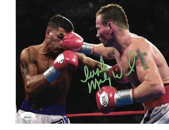 Irish Micky Ward Autographed 8x10 vs Gatti Photo w/JSA W coa
