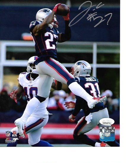 J.C. Jackson New England Patriots Autographed 8x10 Photo w/JSA Witnessed coa Bills