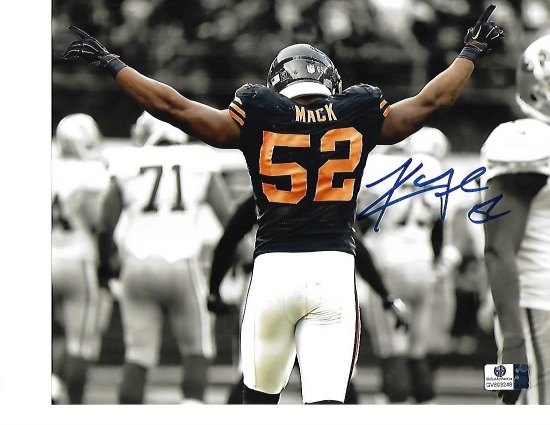 Khalil Mack Chicago Bears Autographed 8x10 Spotlite Photo w/GA coa