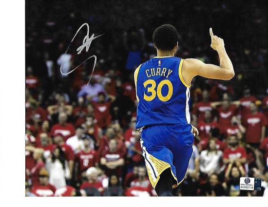 Stephen Curry Golden State Warriors Autographed 8x10 #1 Photo w/GA coa