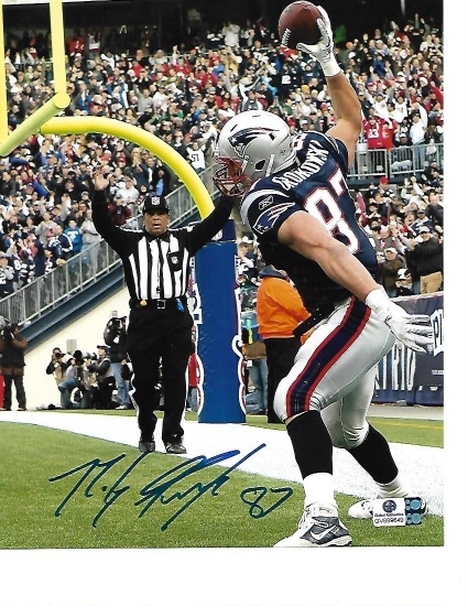 Rob Gronkowski New England Patriots Autographed 8x10 Gronk Spike Photo w/GA coa