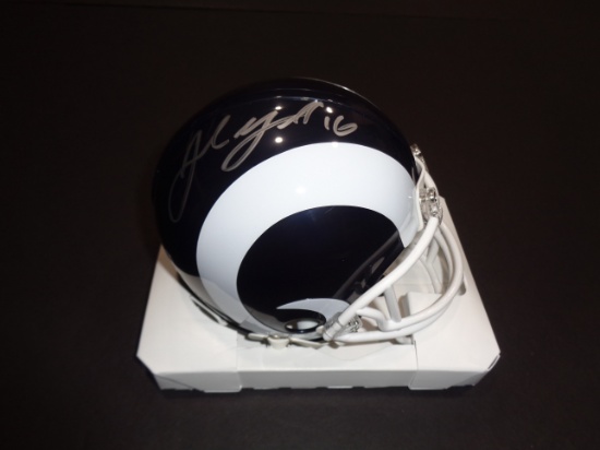 Jared Goff Los Angeles Rams Autographed Riddell Mini Helmet w/GA coa