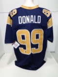 Aaron Donald Los Angeles Rams Autographed Custom Home Blue Style Jersey w/GA coa