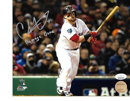 Christian Vazquez Boston Red Sox Autographed 8x10 Damage Done Photo w/ JSA W coa