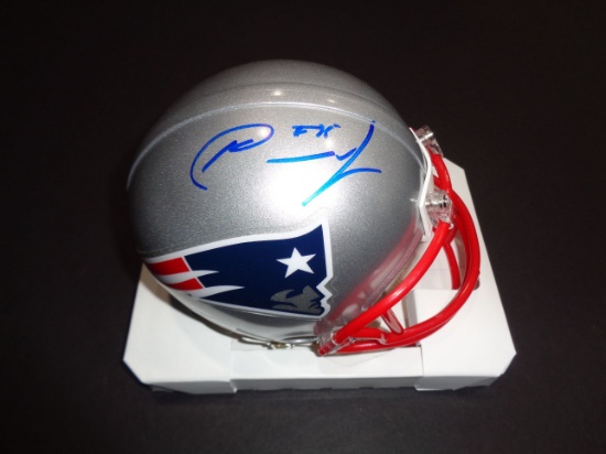 Keion Crosson New England Patriots Autographed Riddell Mini Helmet w/JSA W coa