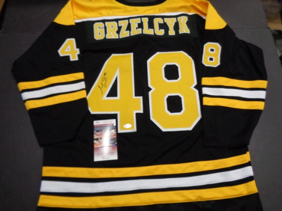 Matt Grzelcyk Boston Bruins Autographed Custom Home Black Style Jersey w/JSA W coa