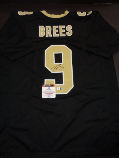 Drew Brees New Orleans Saints Autographed Custom Home Black Style Jersey w/GA coa