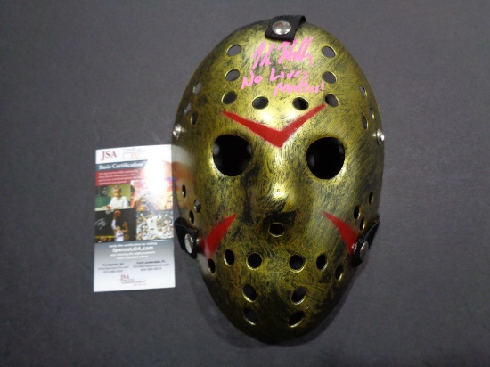 Kane Hodder JASON Friday the 13th Autographed Mask Inscribed "NO LIVES MATTER!" w/JSA coa
