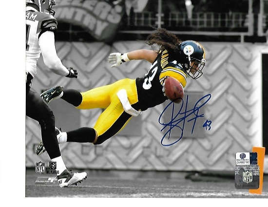 Troy Polamalu Pittsburgh Steelers Autographed 8x10 Touchdown Photo w/GA coa