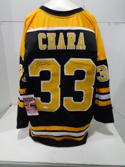 Zdeno Chara Boston Bruins Autographed Custom Home Black Jersey w/Full Time coa & JSA W coa
