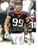 J.J. Watt Houston Texans Autographed 8x10 Bloody Face Photo w/GA coa - 67