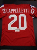 Gino Cappelletti New England Patriots Autographed Custom Throwback Red Jersey w/FULL TIME coa