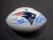 Julian Edelman Rob Gronkowski N.E. Patriots Duel Signed Rawlings White Panel Football w/GA coa