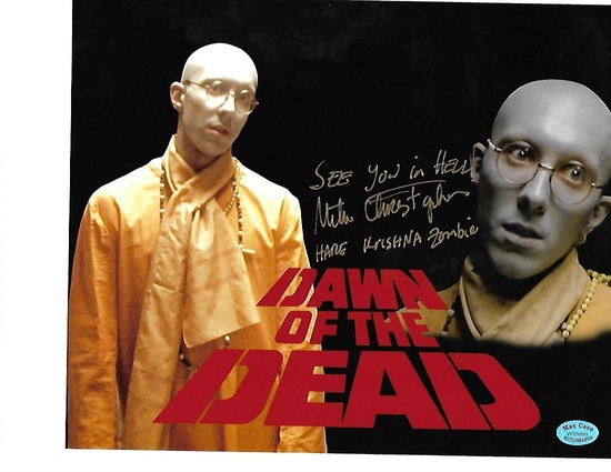 Mike Christopher Dawn of the Dead Autographed 8x10 Hare Krishna Zombie Photo w/ManCave coa