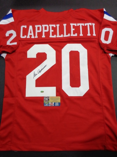 Gino Cappelletti New England Patriots Autographed Custom Throwback Red Jersey w/Full Time coa