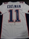 Julian Edelman New England Patriots Autographed Custom Road White Style Jersey w/GA coa
