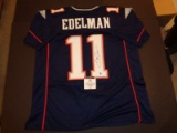 Julian Edelman New England Patriots Autographed Custom Home Blue Style Jersey w/GA coa