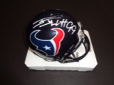 J.J. Watt Houston Texans Autographed Riddell Mini Helmet w/GA coa