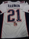 Duron Harmon New England Patriots Autographed Custom Road White Style Jersey w/JSA W coa