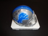 Calvin Johnson Detroit Lions Autographed Riddell Mini Helmet w/GA coa