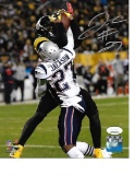 J.C. Jackson New England Patriots Autographed 8x10 vs Steelers Photo w/JSA Witnessed coa