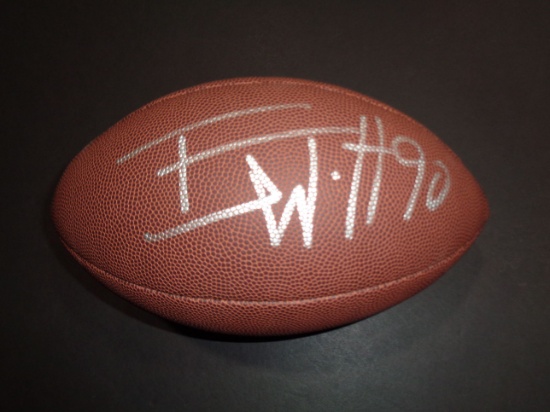 T.J. Watt Pittsburgh Steelers Autographed Wilson Football w/GA coa