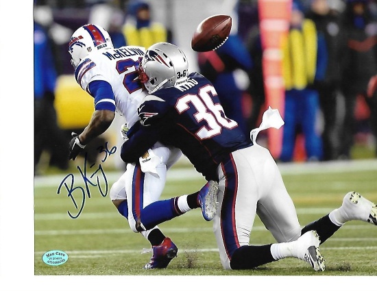 Brandon King New England Patriots Autographed 8x10 Strip Photo w/ManCave coa