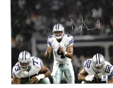 Dak Prescott Dallas Cowboys Autographed 8x10 At the Line Photo w/GA coa