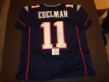 Julian Edelman New England Patriots Autographed Custom Blue Jersey w/ GA coa