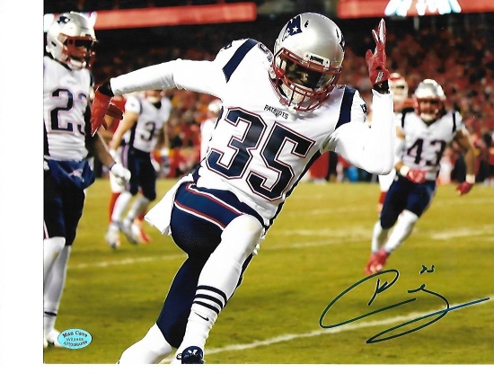 Keion Crossen New England Patriots Autographed 8x10 Running Photo w/ManCave Auto coa