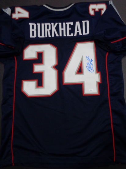 Rex Burkhead New England Patriots Autographed Custom Blue Style Jersey w/JSA W coa