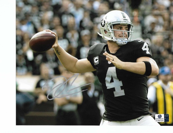 Derek Carr Oakland Raiders Autographed 8x10 Photo w/GA coa