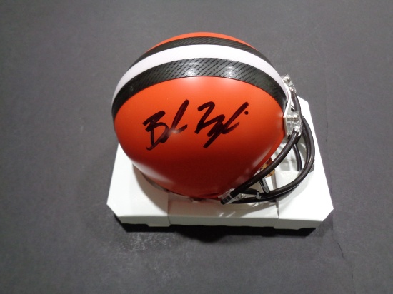 Baker Mayfield Cleveland Browns Autographed Riddell Mini Helmet w/GA coa