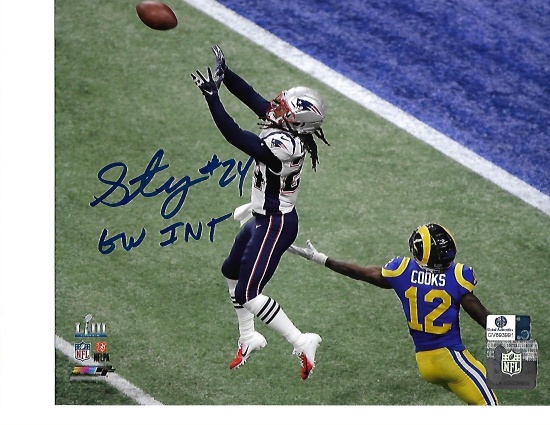 Stephon Gilmore New England Patriots Autographed 8x10  SB LIII Photo Insc. "GW INT" w/GA coa