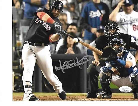 Mitch Moreland Boston Red Sox Autographed 8x10 vs. Dodgers Photo w/Full Time coa