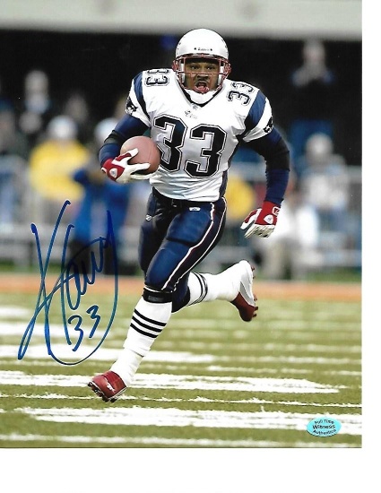 Kevin Faulk New England Patriots Autographed 8x10 Photo w/Full Time coa