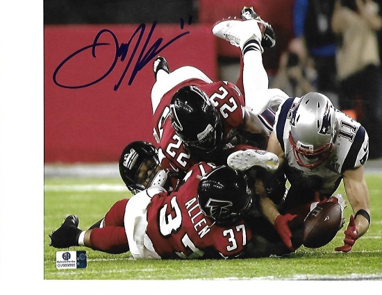 Julian Edelman New England Patriots Autographed 8x10 THE CATCH Photo w/GA coa