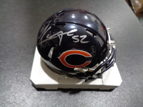 Khalil Mack Chicago Bears Autographed Riddell Mini Helmet w/GA coa
