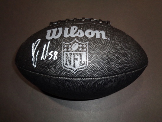 Jamie Collins New England Patriots Autographed Black Wilson Football w/JSA W & Full Time coa