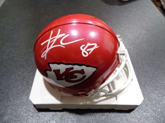 Travis Kelce Kansas City Chiefs Autographed Riddell Mini-Helmet w/GA coa