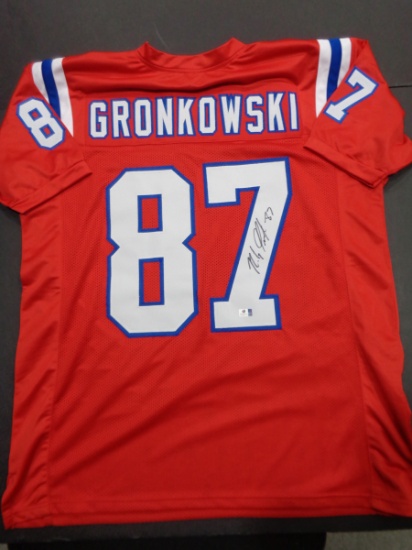 Rob Gronkowski New England Patriots Autographed Custom Red Style Jersey w/GA coa