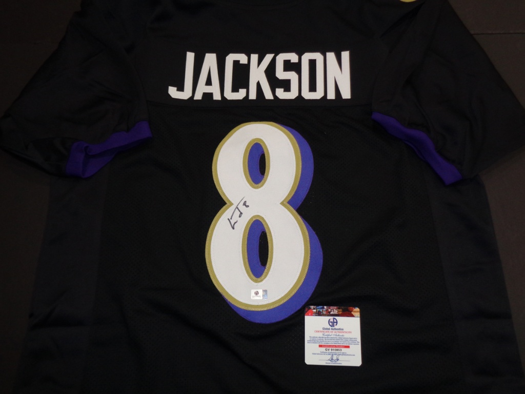 Lamar Jackson Baltimore Ravens Autographed Custom Black Style Jersey w/GA  coa | Online Auctions | Proxibid