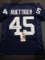 Rudy Ruettiger Notre Dame Autographed Custom Navy Blue Style Jersey w/JSA W coa