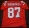 Rob Gronkowski New England Patriots Autographed Custom Throwback Red Style Jersey w/GA coa