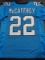 Christian McCaffery Carolina Panthers Autographed Custom Blue Style Jersey w/GA coa