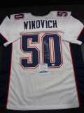 Chase Winovich New England Patriots Autographed Custom Road White Style Jersey w/Beckett coa