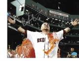 Christian Vazquez Boston Red Sox Autographed 8x10 Gatorade Bath Photo w/Full Time coa